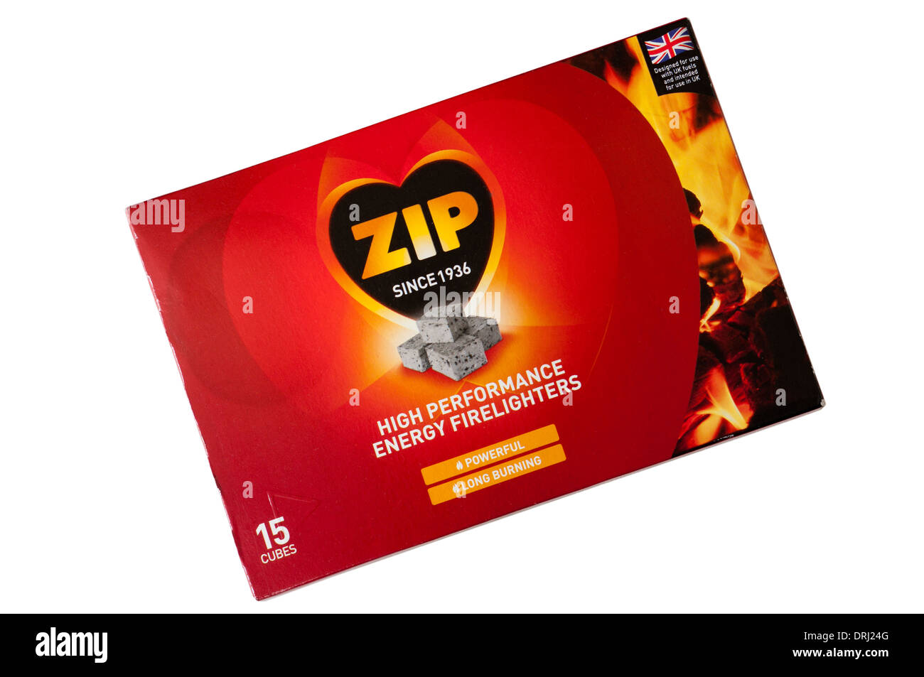 Box of Zip Firelighters Stock Photo
