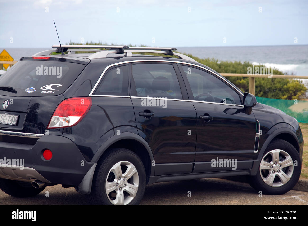 Holden Captiva SUV parked by the beach,sydney Stock Photo