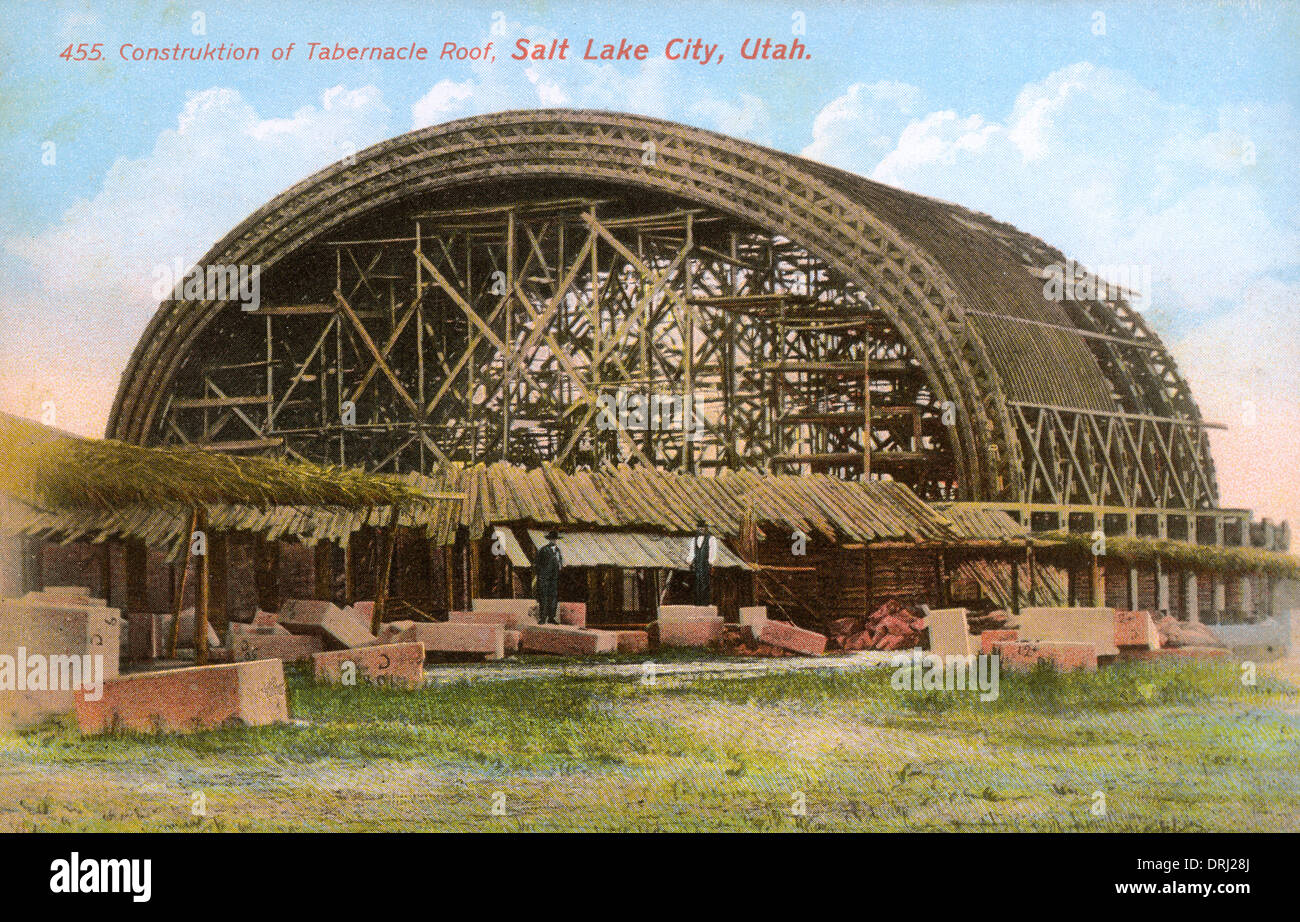 Construction of the Tabernacle - Salt Lake City, Utah, USA Stock Photo