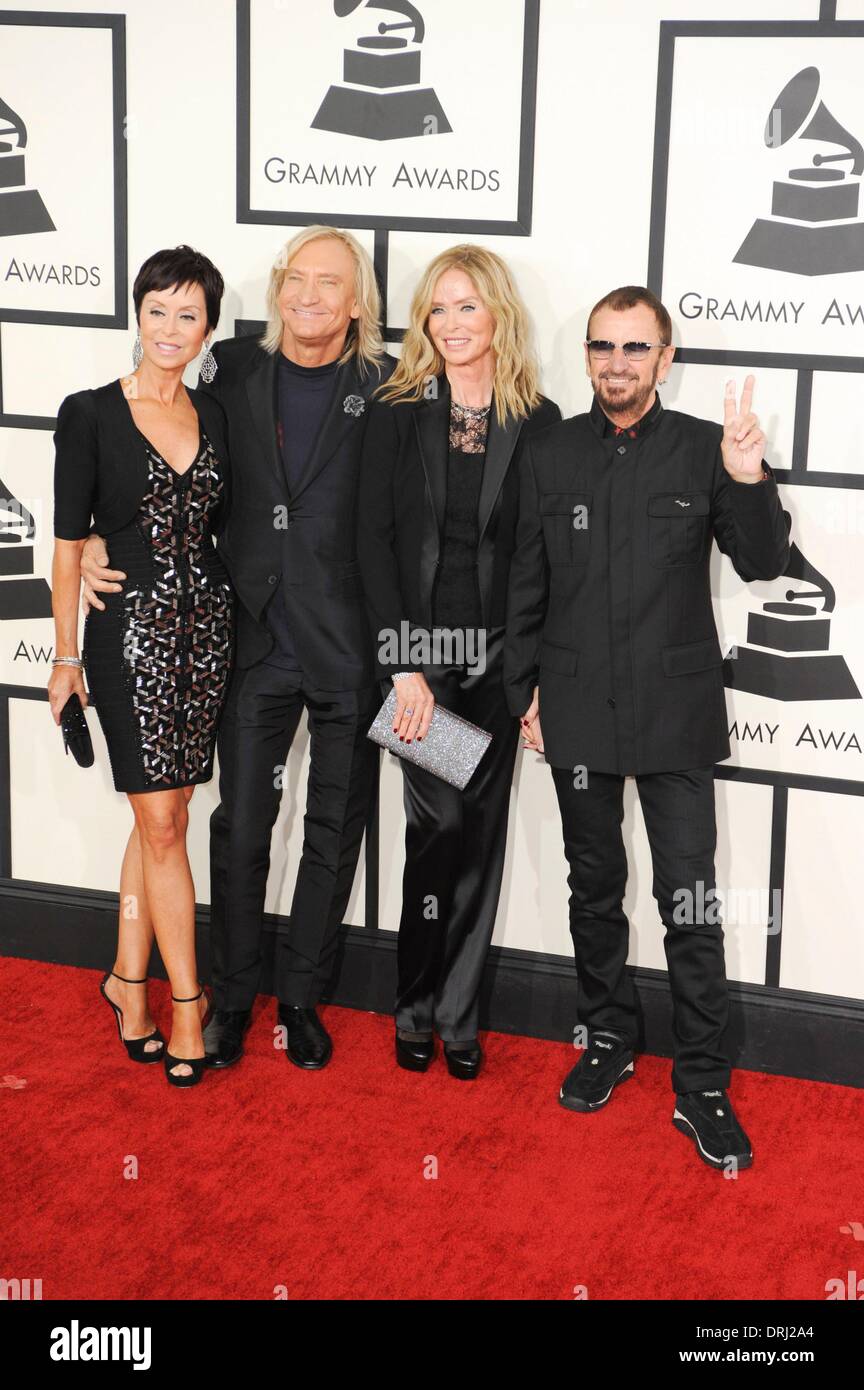 Los Angeles, CA, USA. 26th Jan, 2014. Marjorie Bach, Joe Walsh, Barbara