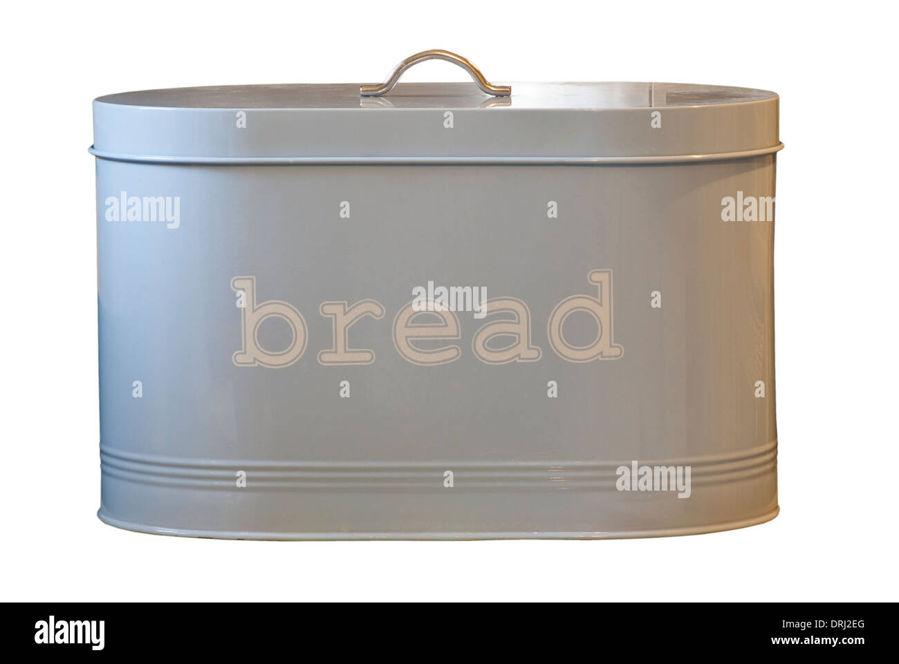 Blue Metal Bread Bin Stock Photo Alamy