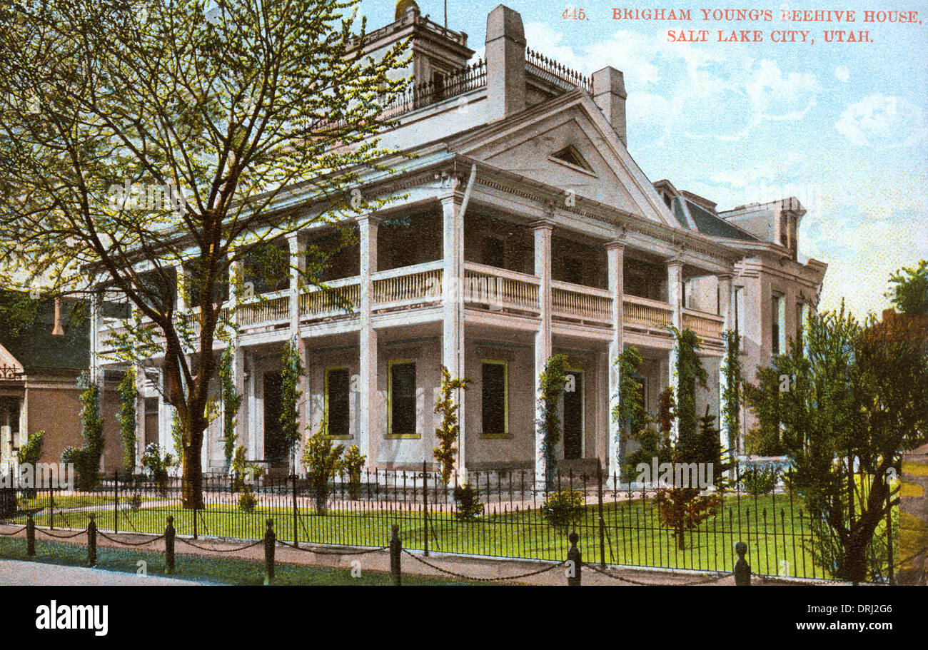 Brigham Young's Beehive House Salt Lake City Stock Photo Alamy