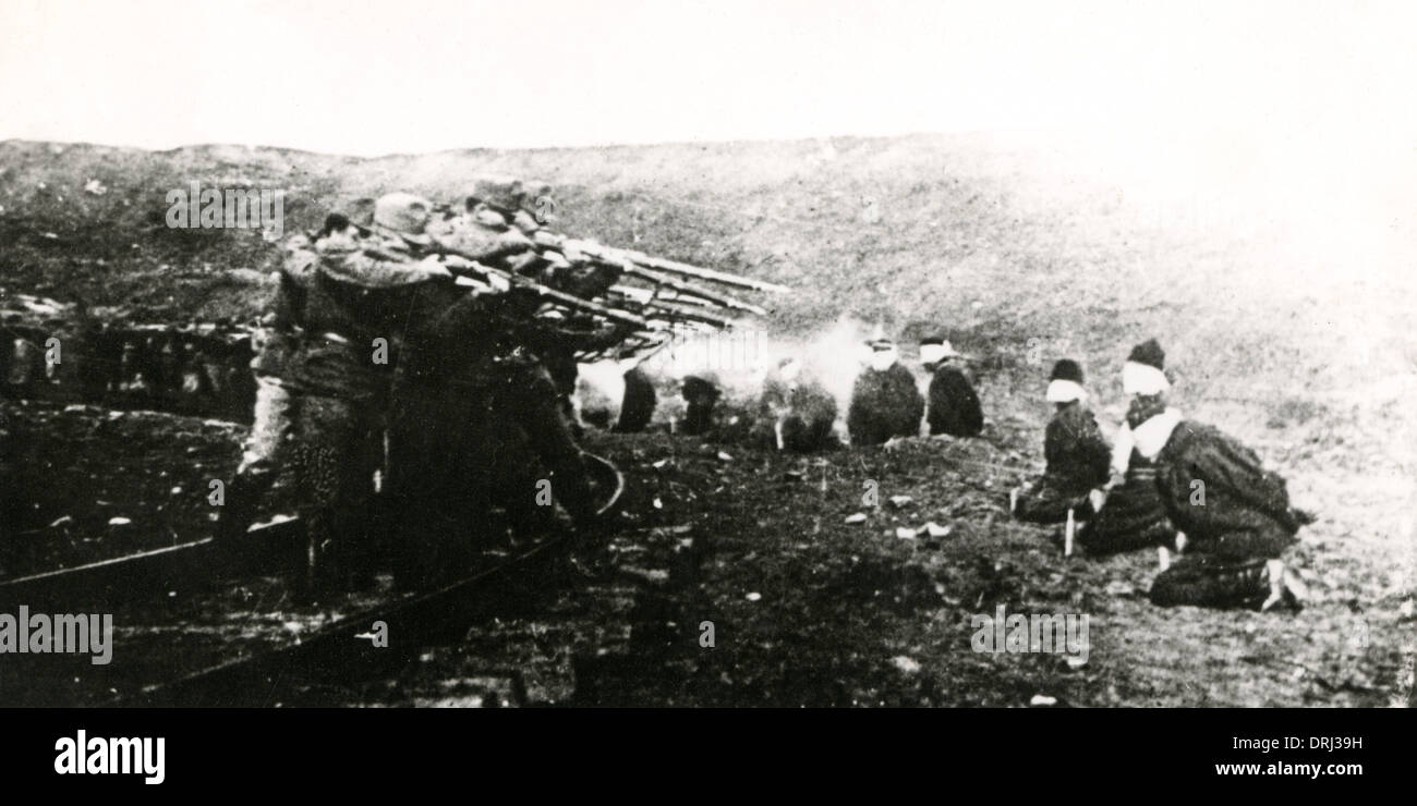 Execution of Serbians, WW1 Stock Photo