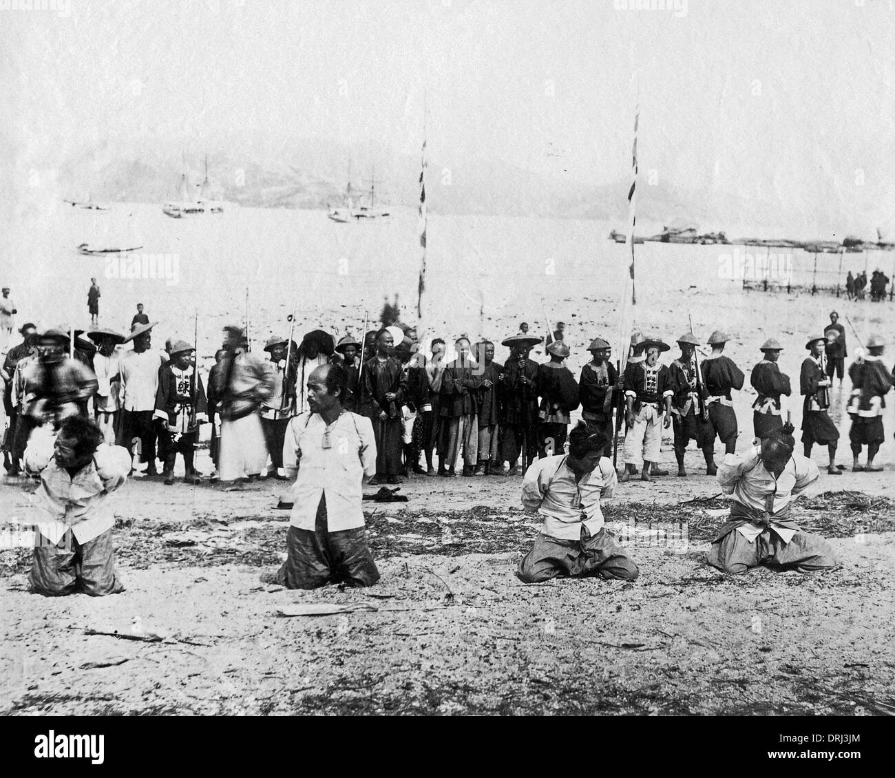 Namoan pirates before execution, Kowloon, Hong Kong Stock Photo