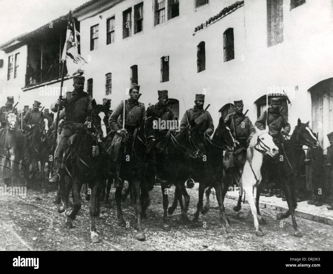Serbian cavalry, eastern front, WW1 Stock Photo