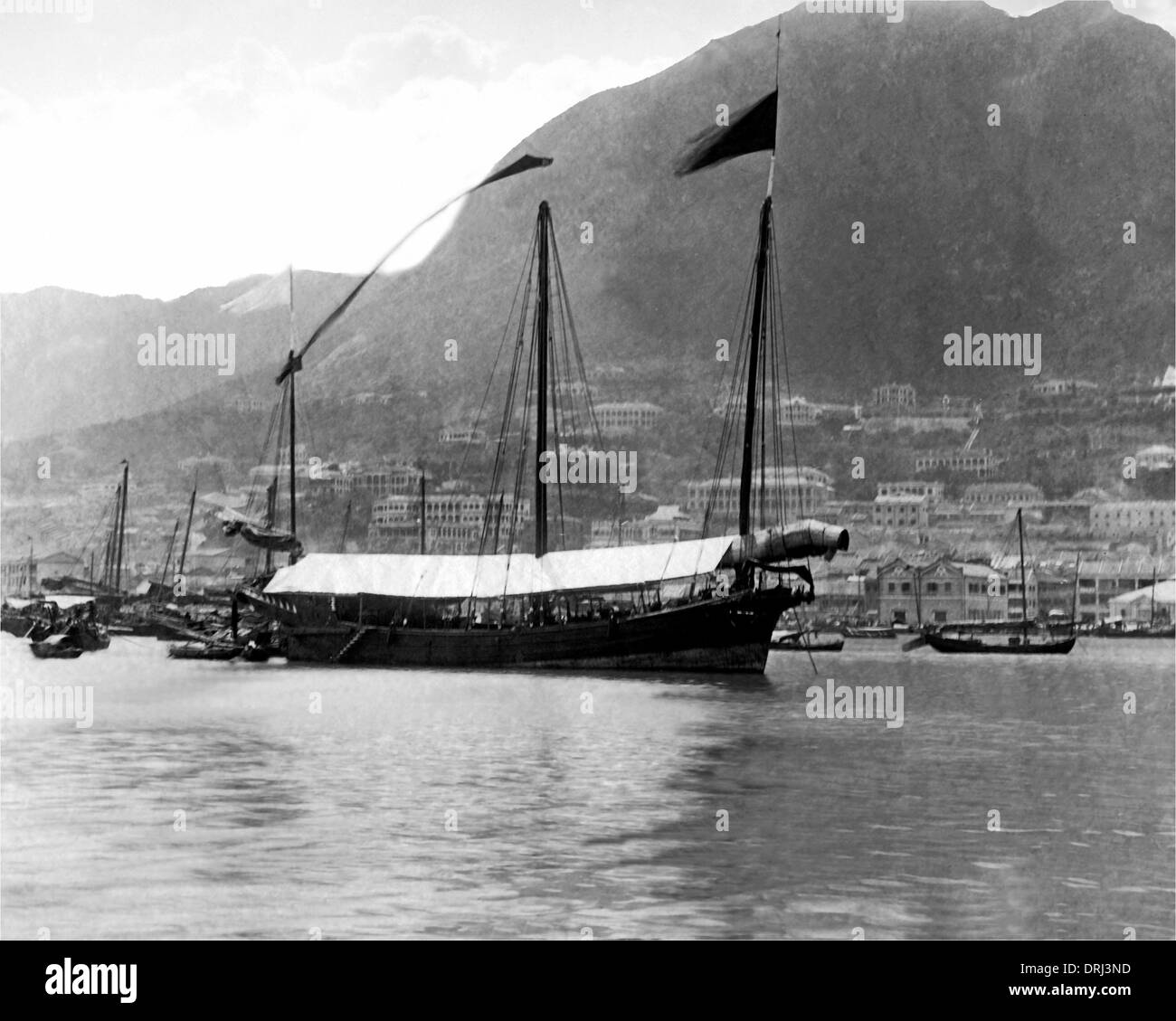 Ship on the water, Hong Kong, China Stock Photo