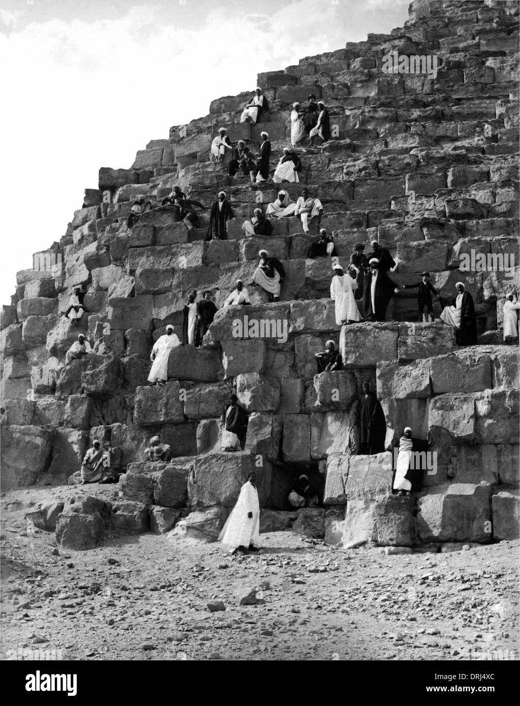 Climbing the Great Pyramid, Egypt Stock Photo Alamy