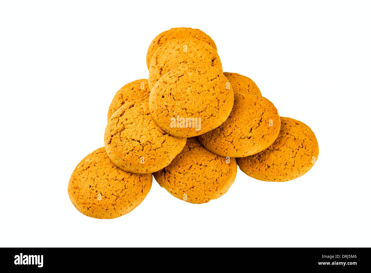 oats cookies isolated on white background Stock Photo