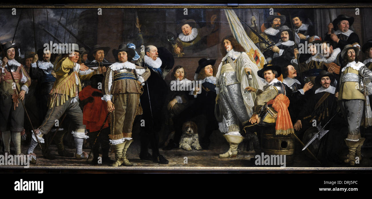 Van der Helst (1613-1670). Dutch painter. Militia Company of District VIII under the Command of Captain Roelof Bicker, 1643. Stock Photo