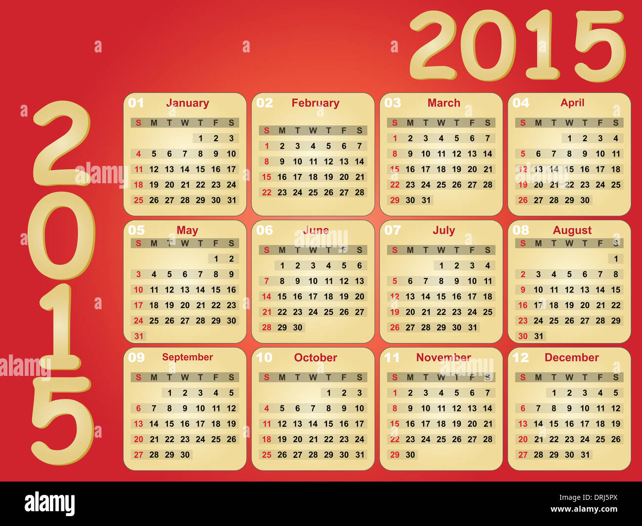 red 2015 year calendar Stock Photo Alamy red 2015 year calendar Stock Photo Alamy