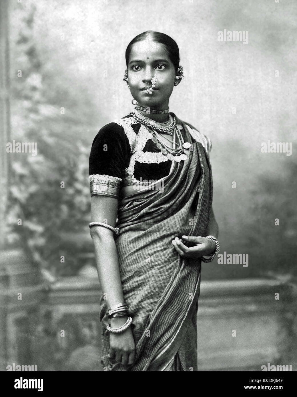 High Caste Brahmin woman, India Stock Photo