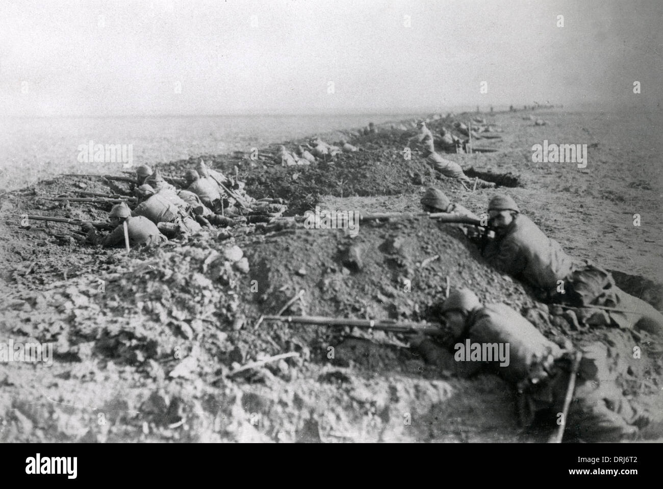 Turkish troops in action near Braila, Romania, WW1 Stock Photo ...
