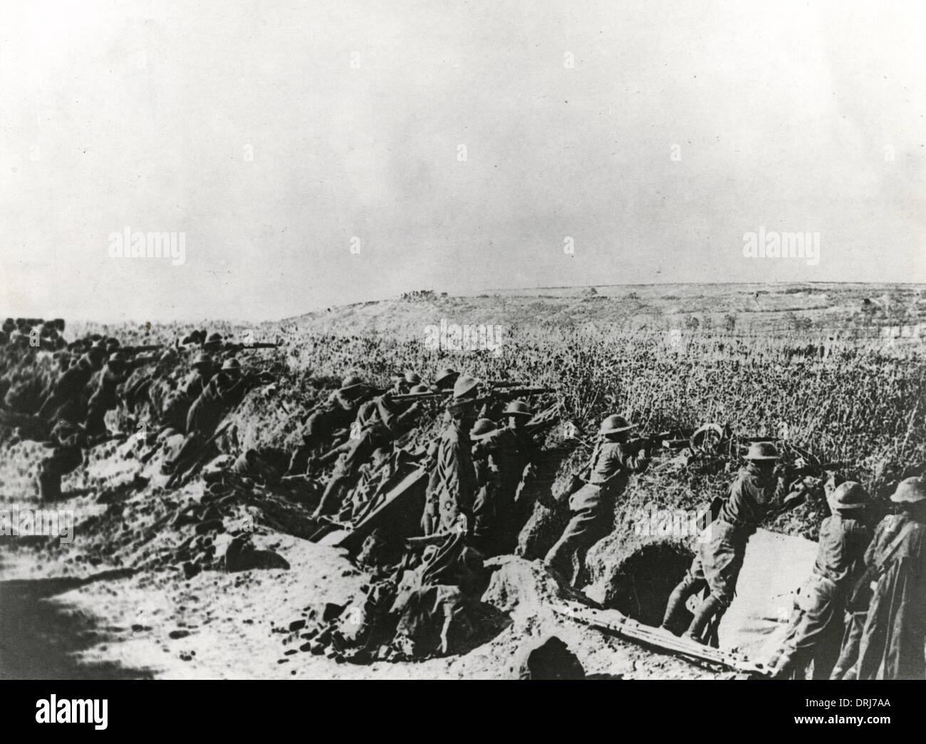 American troops near Bazoches-sur-Vesle, France, WW1 Stock Photo