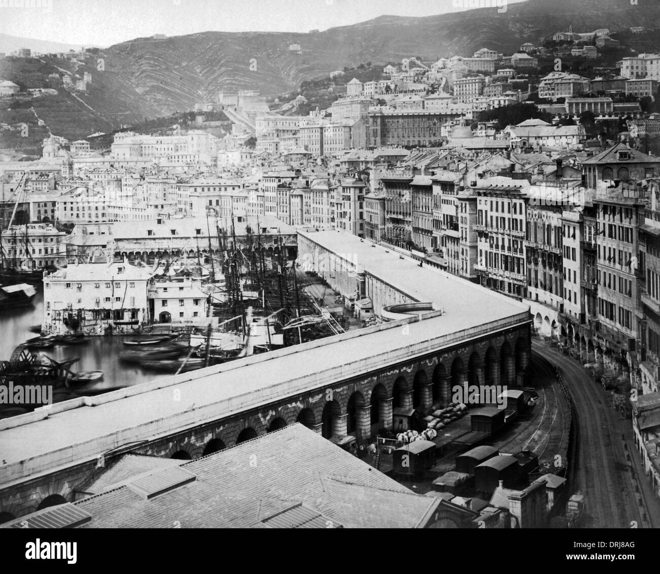 Waterfront, Genoa, Italy Stock Photo Alamy