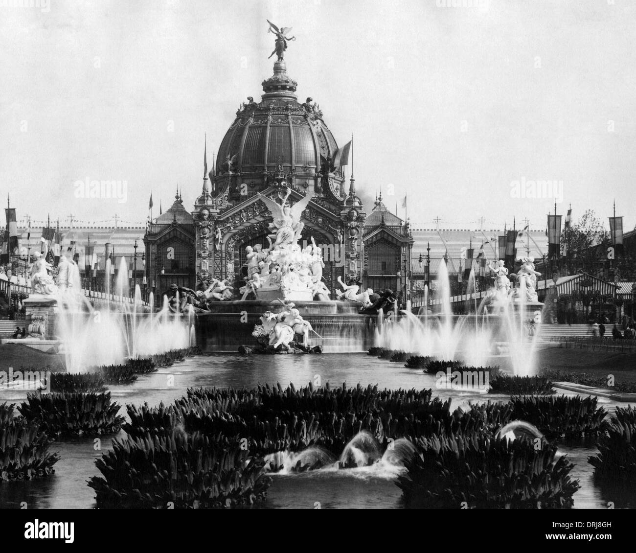 Scene during the Universal Exhibition, Paris, 1900 Stock Photo