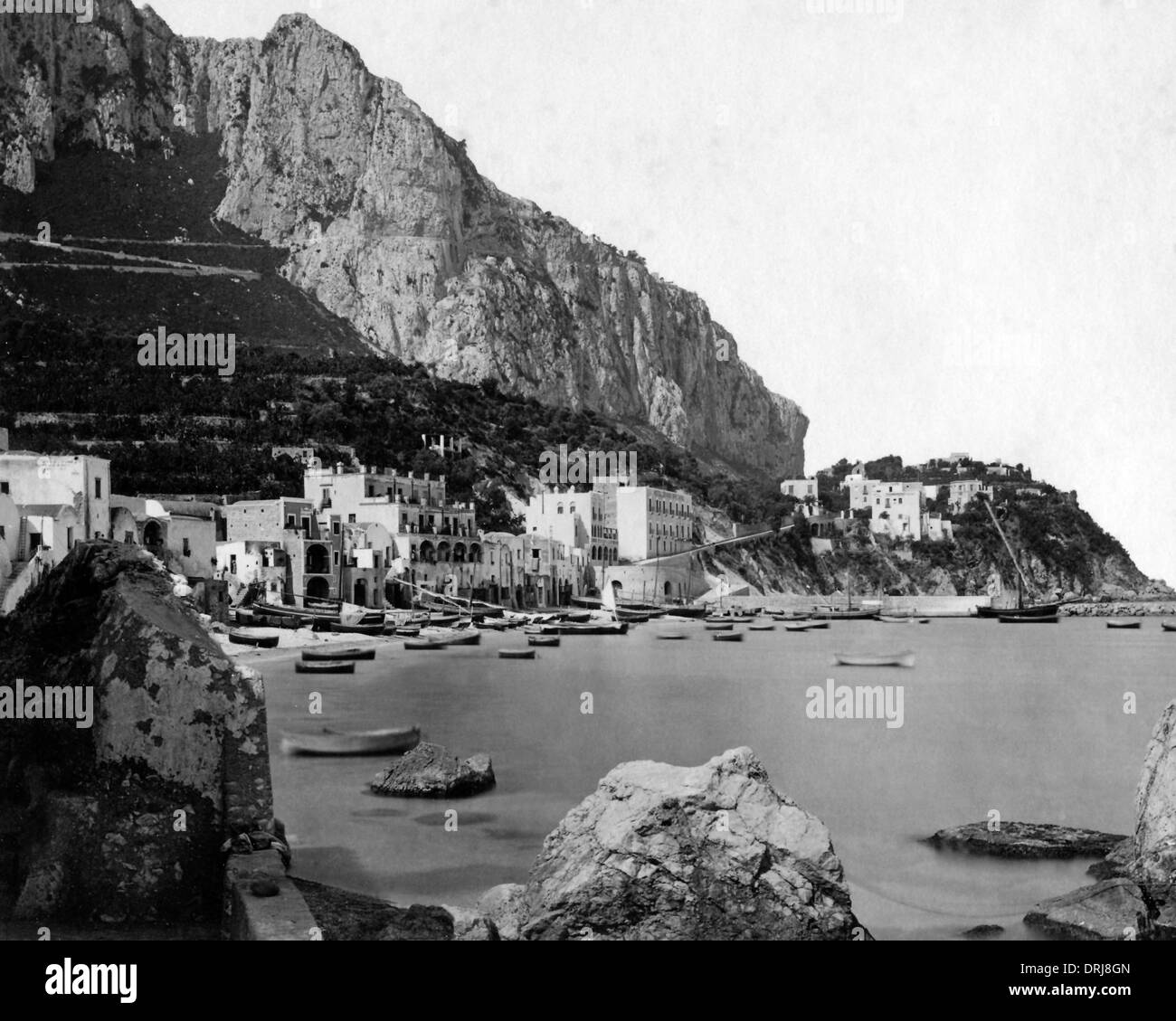 Marina on the Isle of Capri, Italy Stock Photo