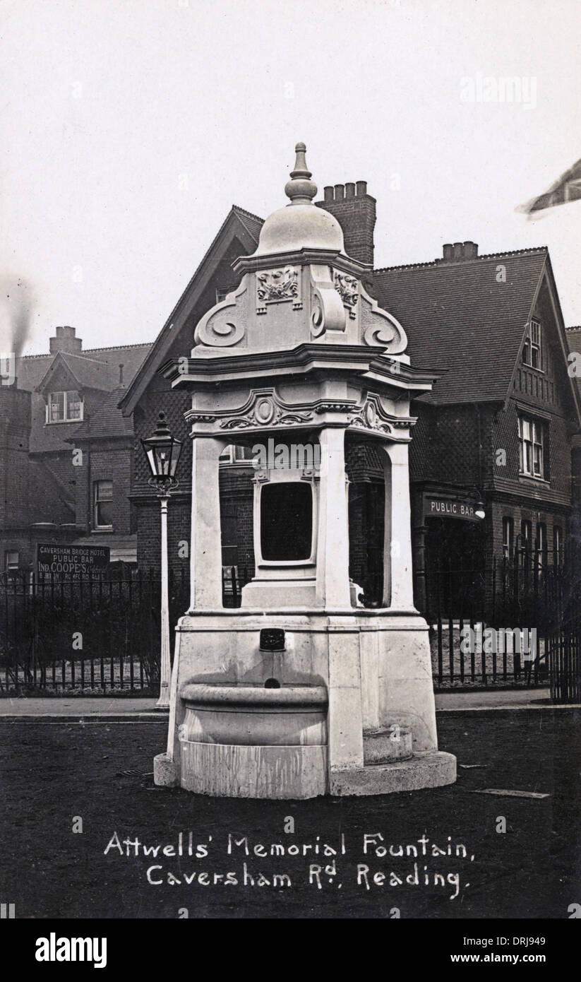 Attwells' Memorial Fountain - Caversham Road, Reading Stock Photo