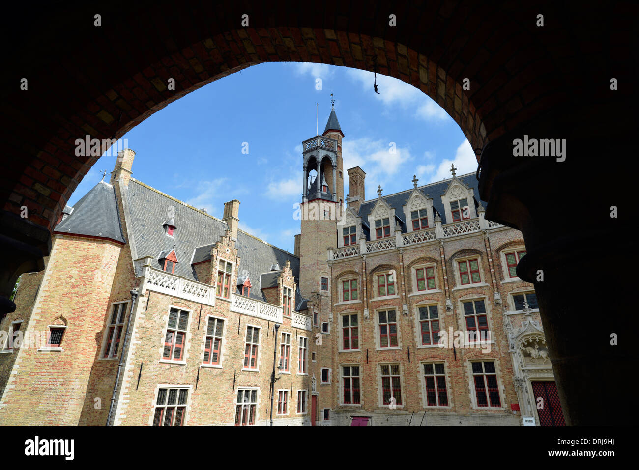 Inner courtyard Gruuthusemuseum, Old Town, UNESCO world cultural heritage, Old Town, UNESCO world cultural heritage Brugge, Flan Stock Photo