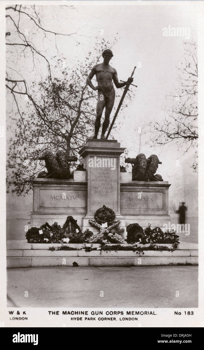 Machine Gun Corps Memorial, Hyde Park Corner, London Stock Photo