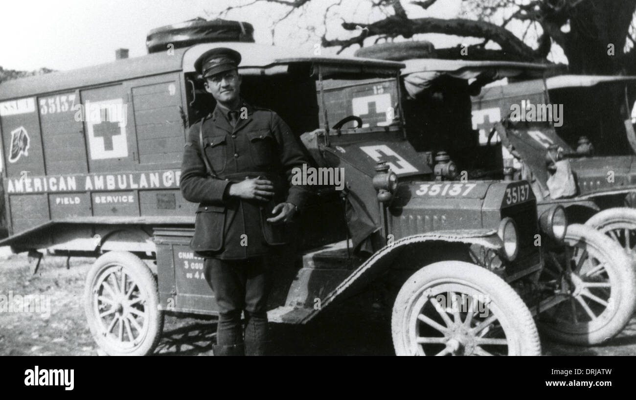 WW1 Photo French Army American Ambulance 