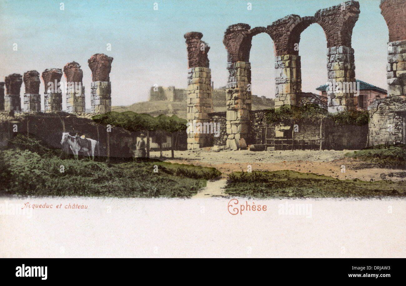 Ephesus - Turkey - Remains of the Aqueduct Stock Photo