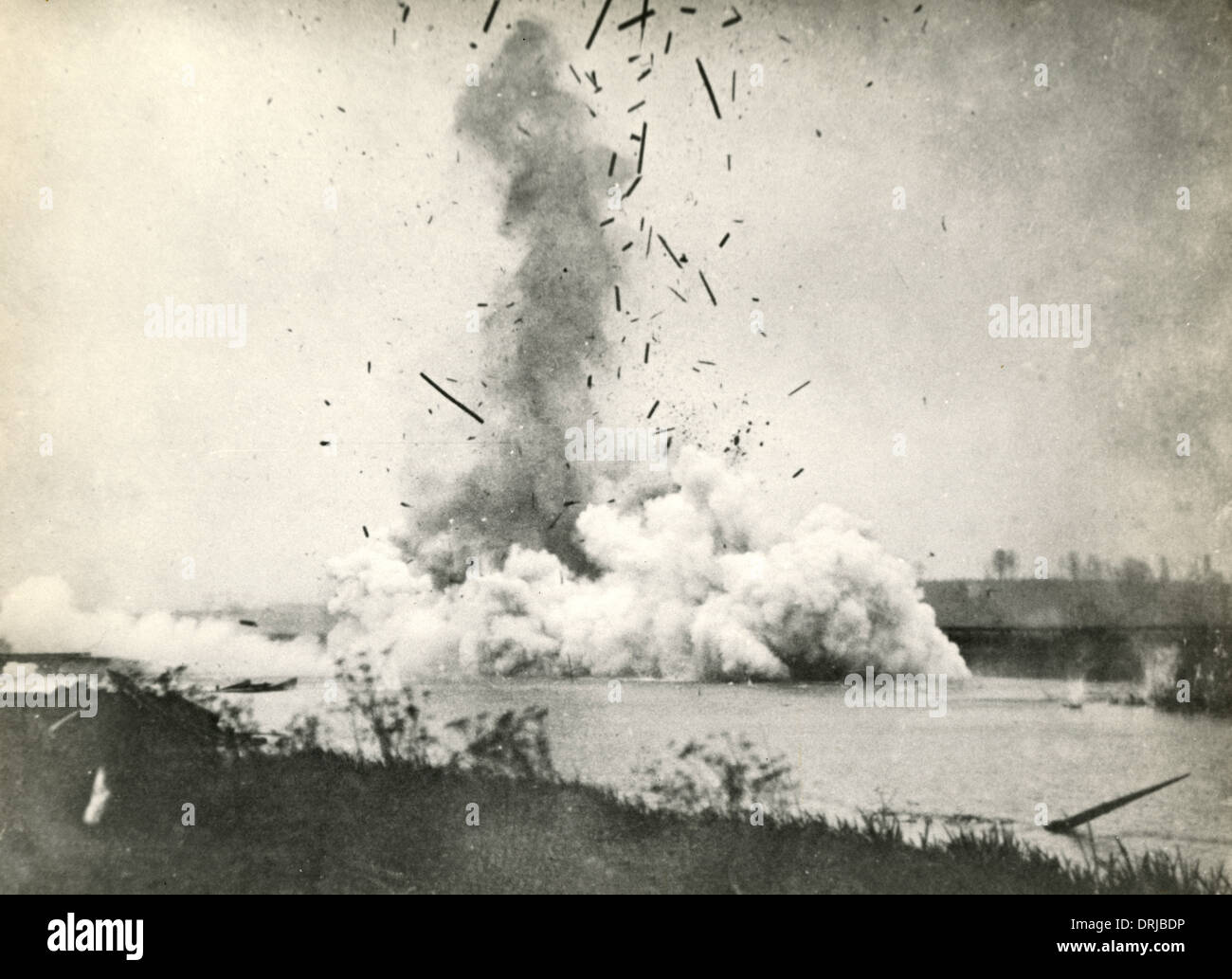 Explosion on American Front, WW1 Stock Photo - Alamy