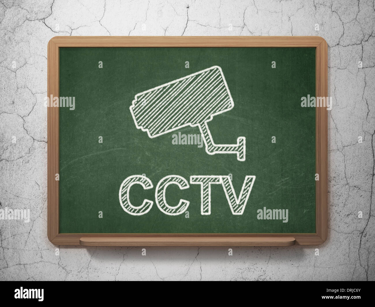 Security concept: Cctv Camera and CCTV on chalkboard background Stock ...