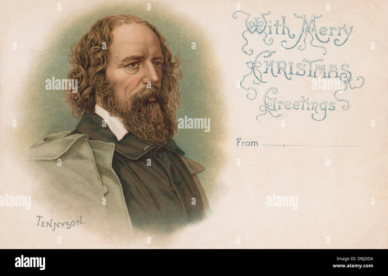 Alfred Tennyson, 1st Baron Tennyson - English Poet Stock Photo