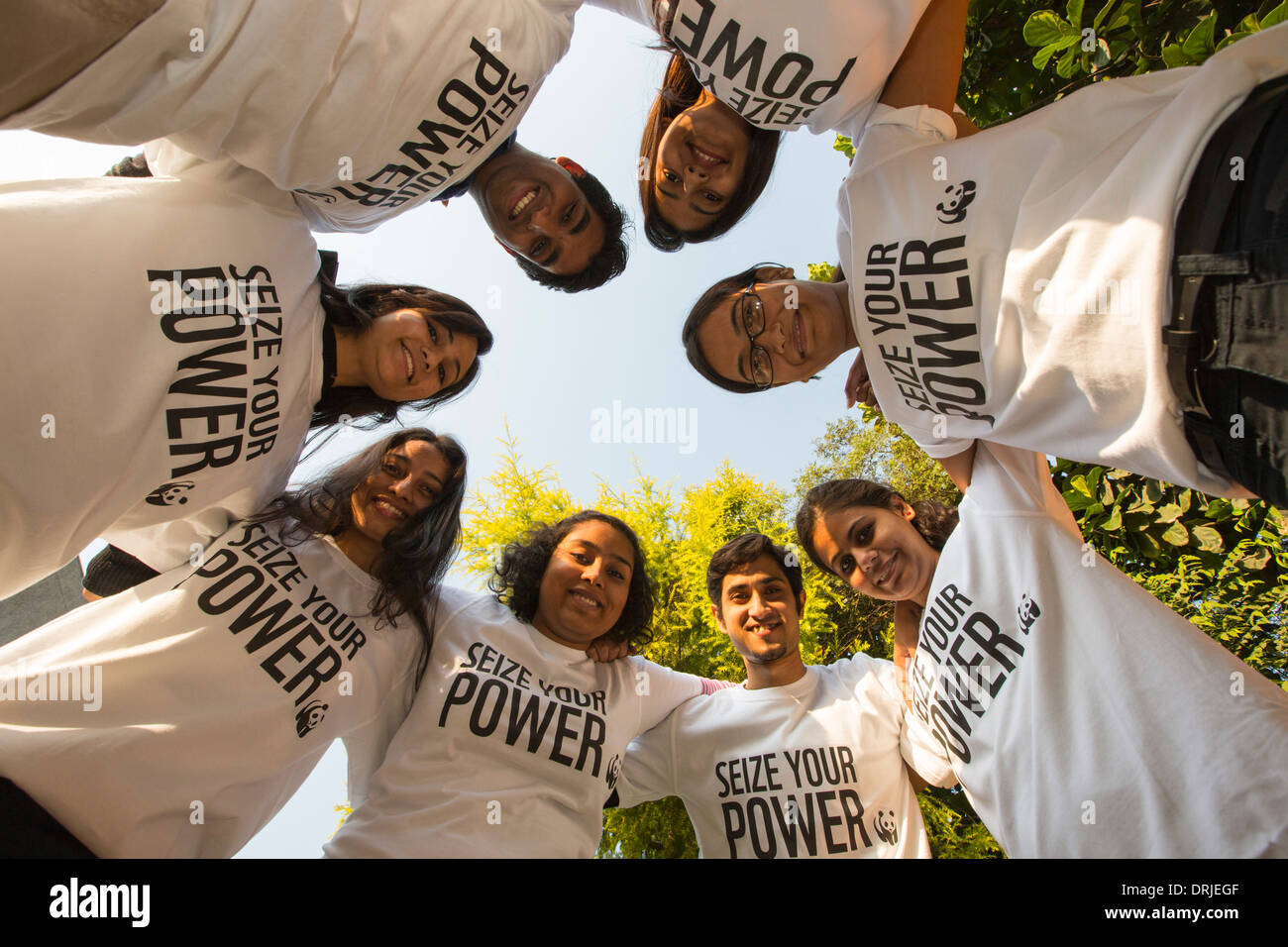 WWF India Staff Wearing Seize Your Power T Shirts, A Campaign To ...