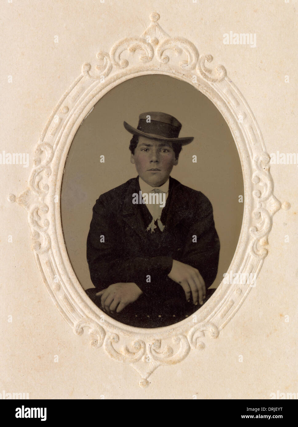 American Civil War era Tintype photograph Stock Photo