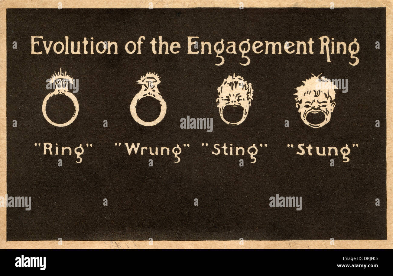 The Evolution of the engagement ring Stock Photo - Alamy