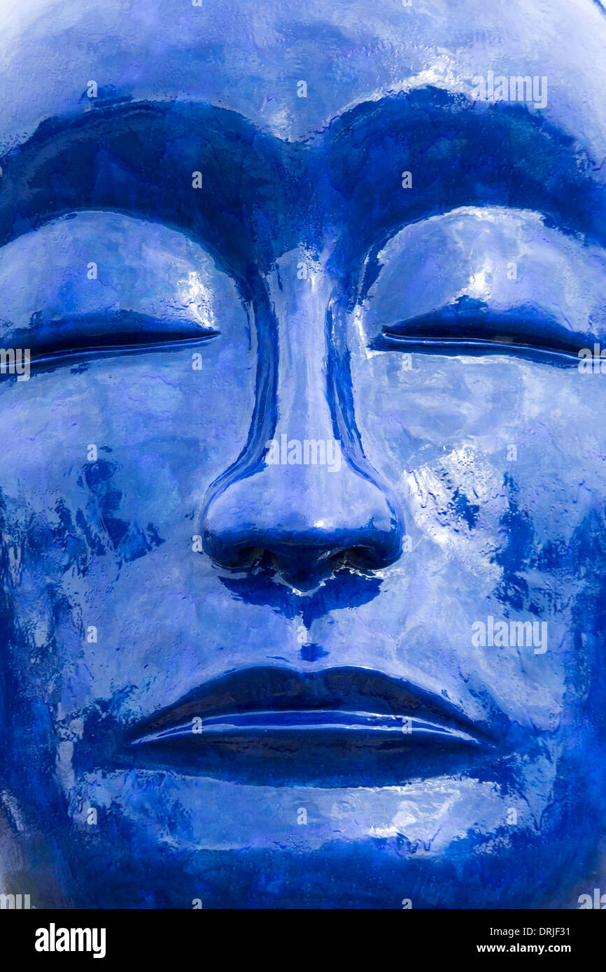 USA,Florida,Sarasota, Season of Sculpture, Untitled Head by Jun Kaneko Stock Photo