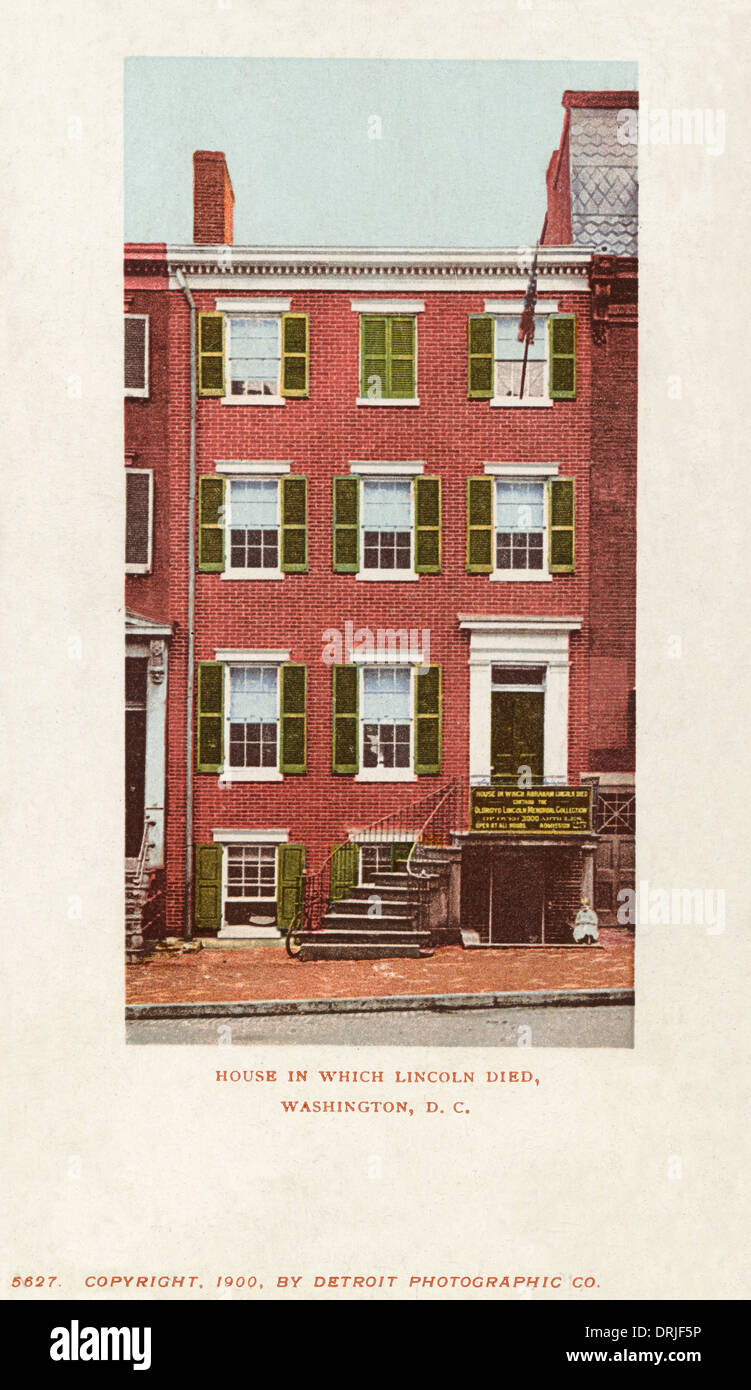 House in which Lincoln died, Washington, D.C. Stock Photo