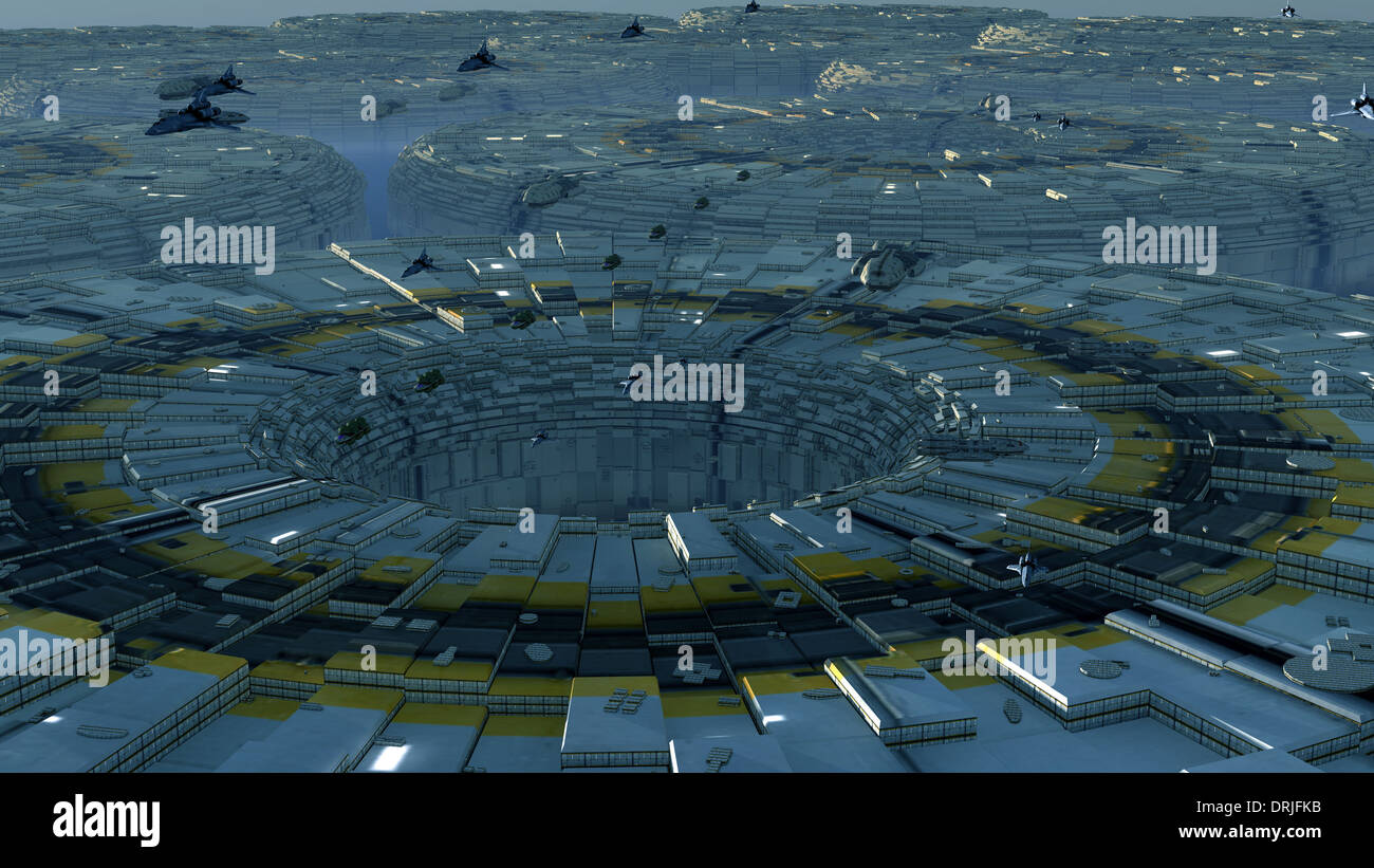 Futuristic city concept Stock Photo - Alamy
