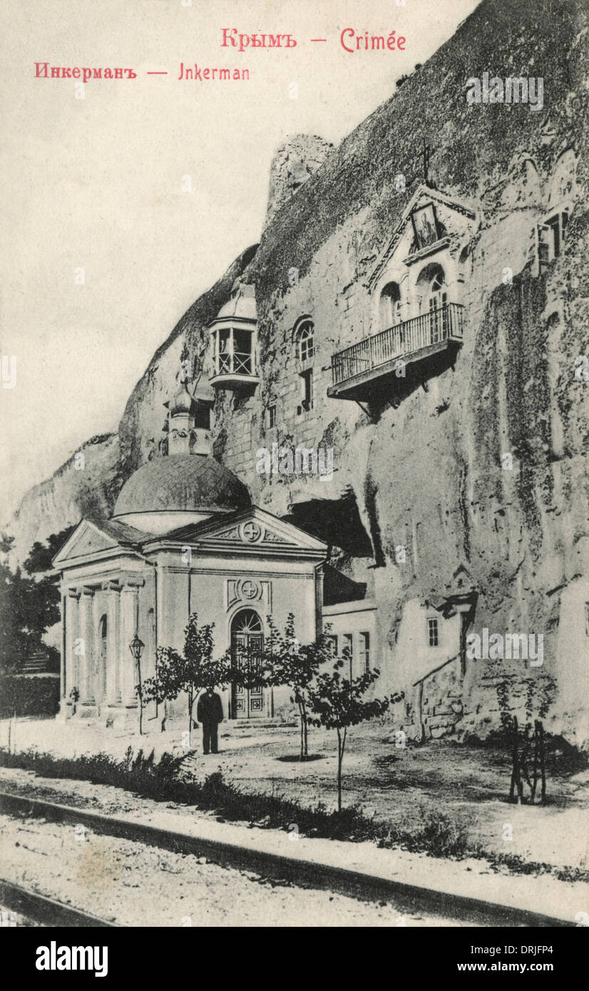 Cave Monastery, Inkerman, Crimea, Ukraine Stock Photo