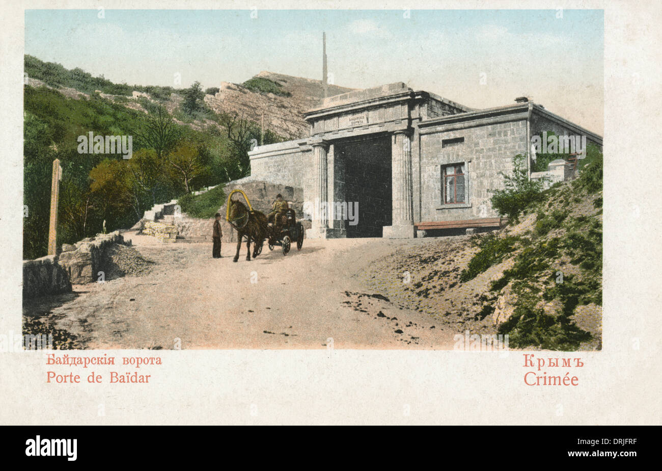 Gateway to Baidar (Baydar), Crimea, Ukraine Stock Photo
