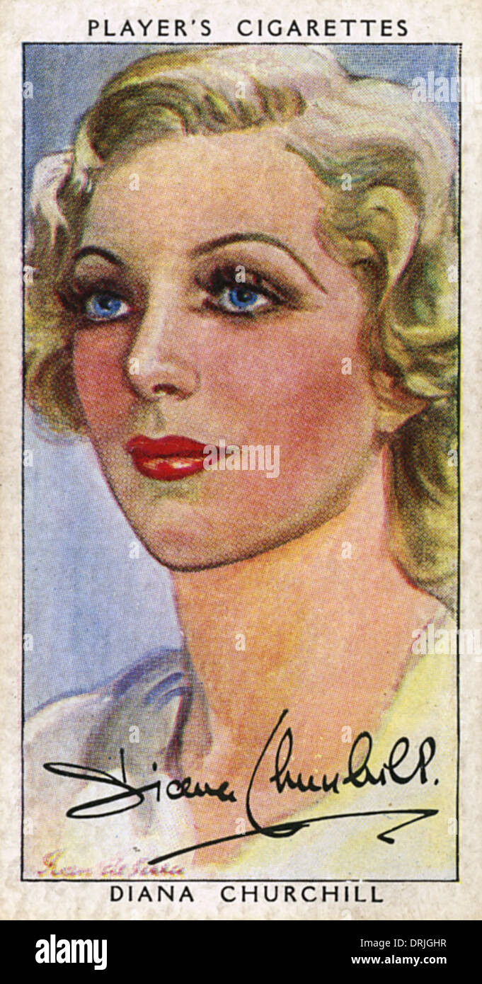 Diana Churchill, English film and stage actress Stock Photo