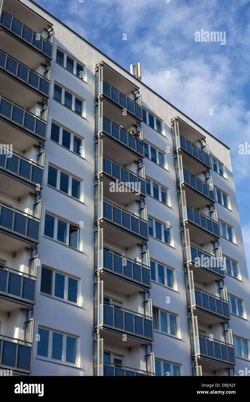 Facade of a modern apartment building in Kiel, Germany Stock Photo Alamy