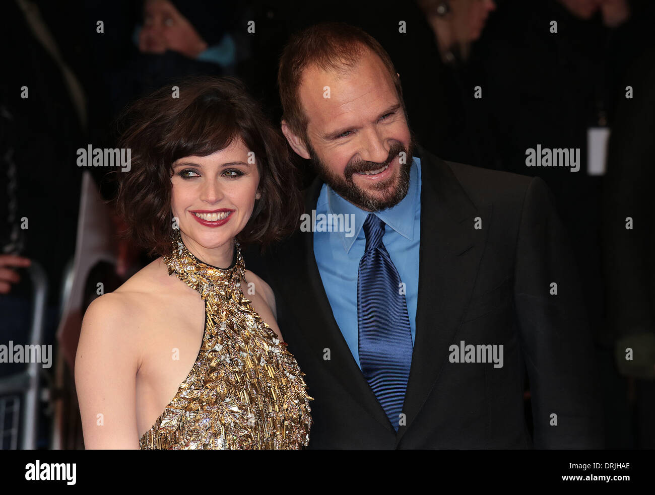 Felicity Innes London, UK, 27th January 2014 Ralph Fiennes and Felicity Jones attends ...