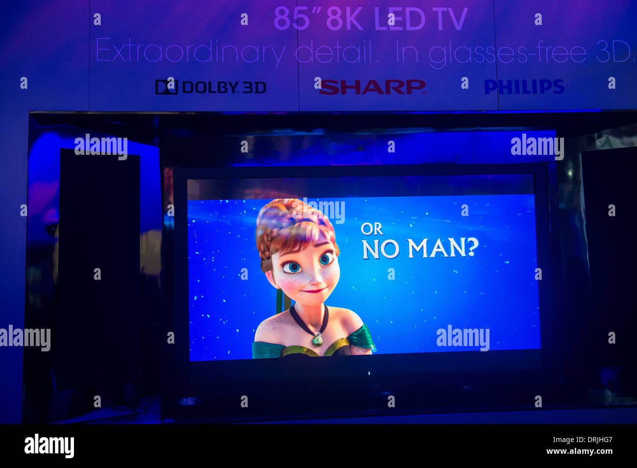 The Sharp booth at the CES show held in Las Vegas Stock Photo - Alamy