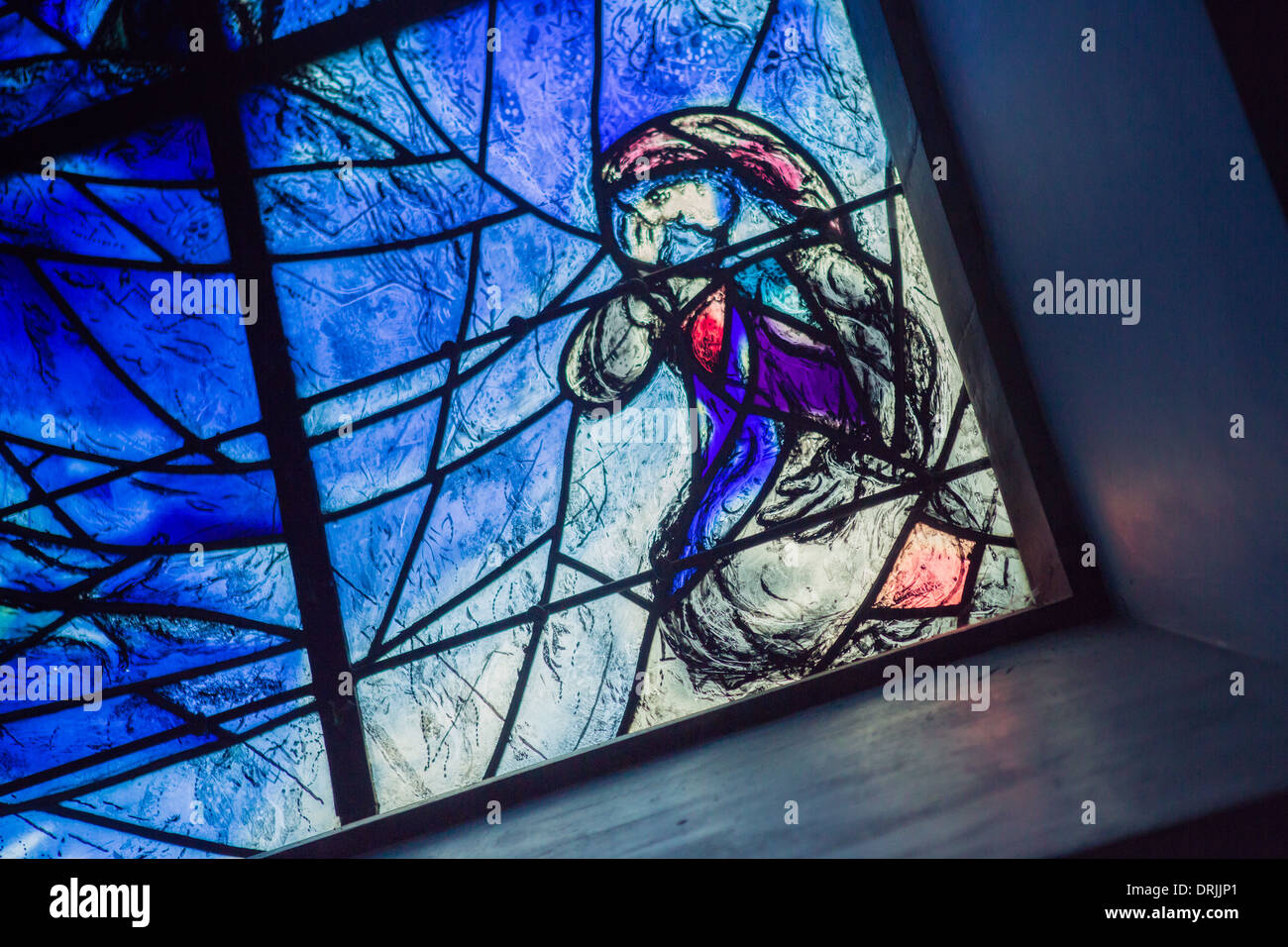 Marc Chagall stained glass windows in All Saints' Church, Tudeley, Kent
