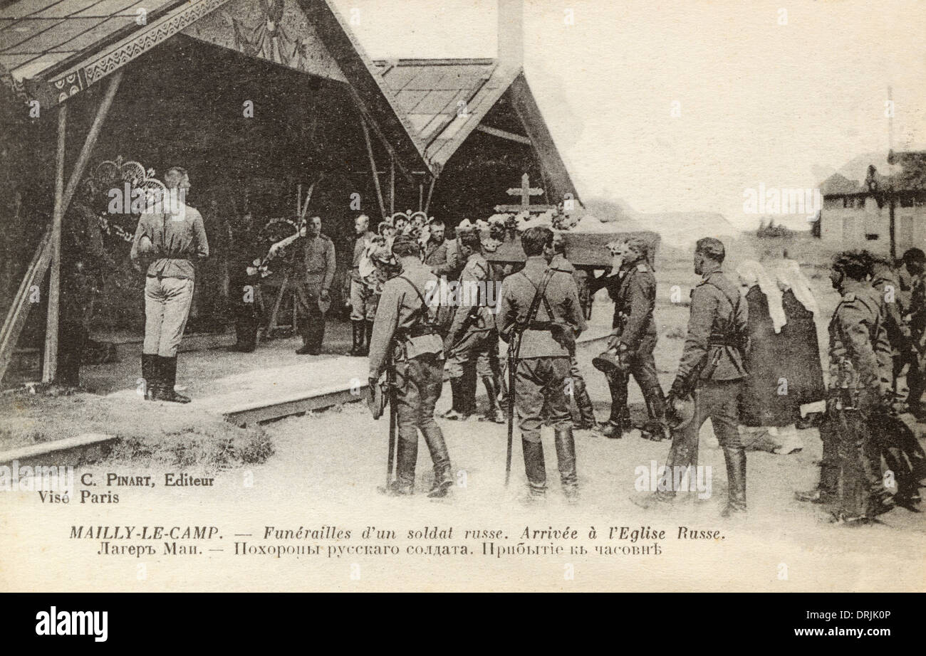 Funeral of a Russian soldier MaillyleCamp, France Stock Photo Alamy