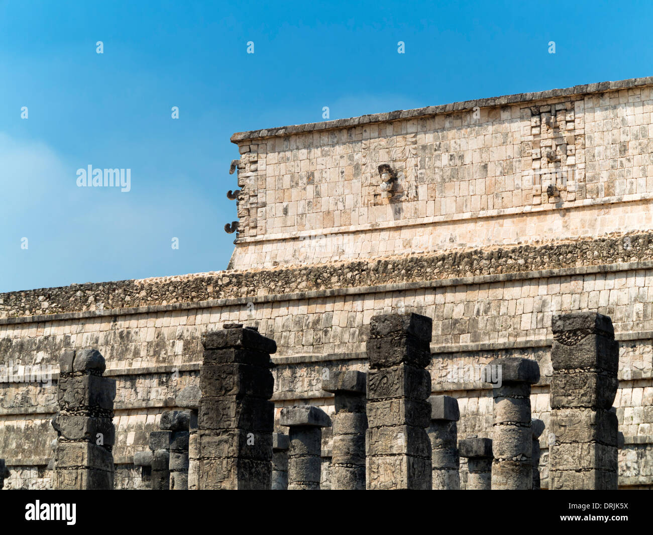 Temple of the Warriors - Chichen Itza Stock Photo