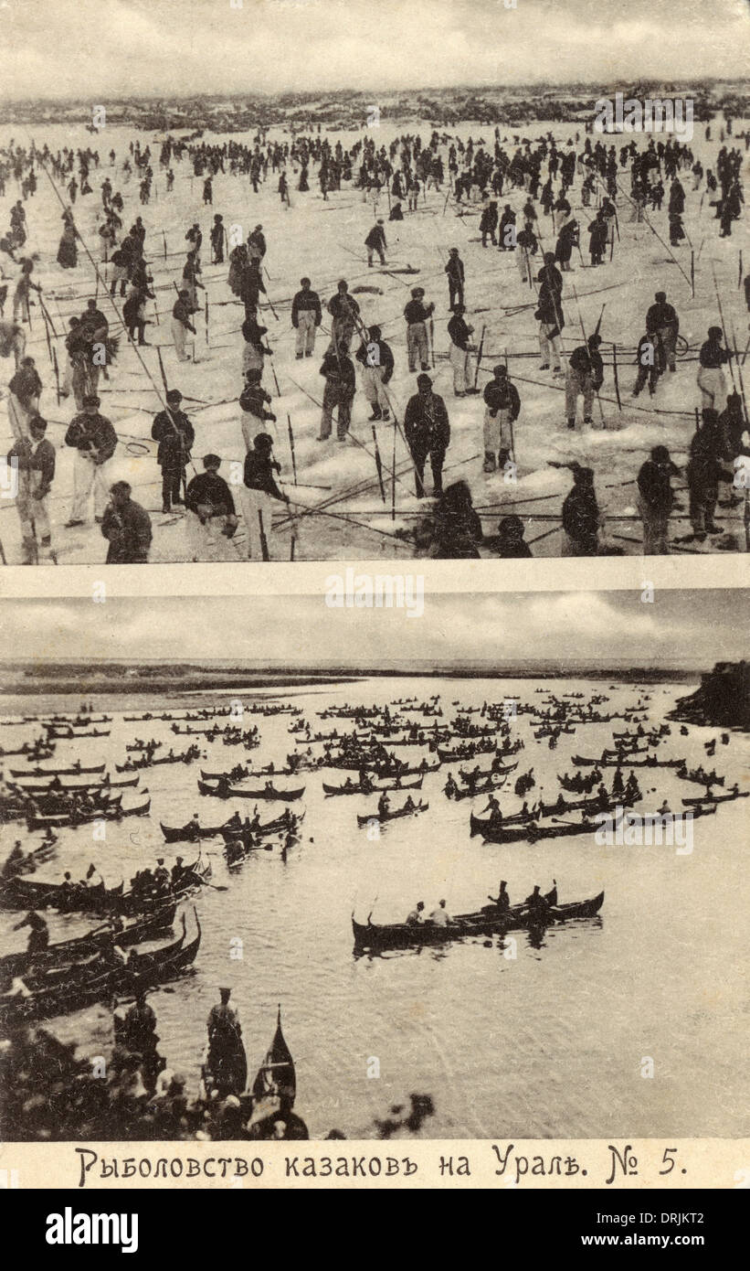 Fishing on the Ural River, Kazakhstan Stock Photo Alamy