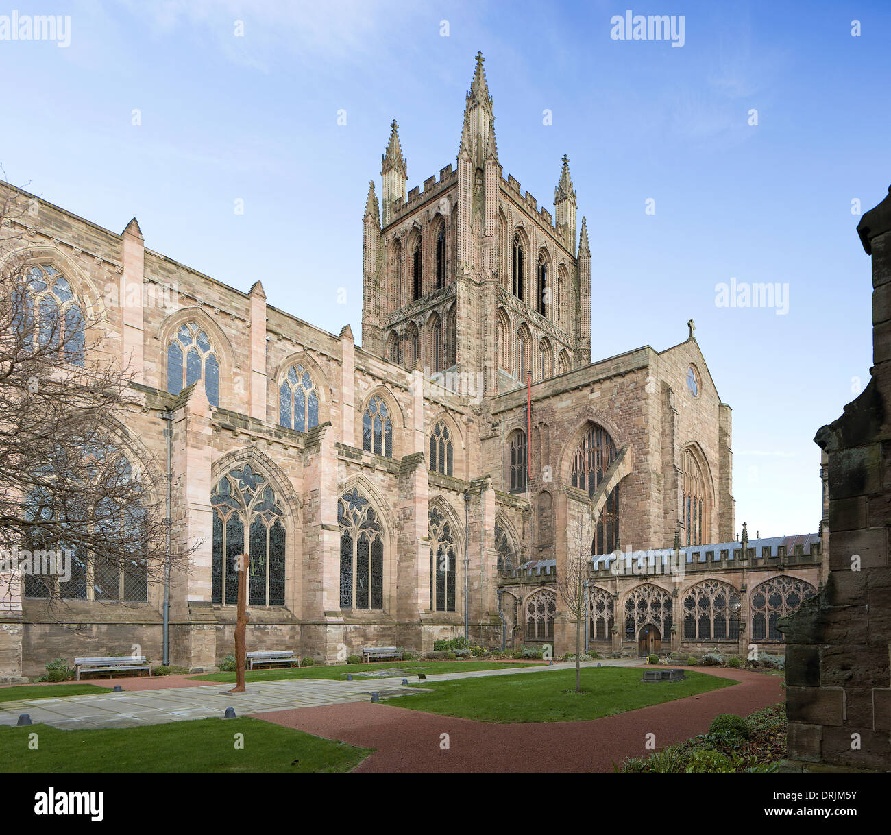 Hereford Cathedral, Hereford, Herefordshire, England, UK Stock Photo