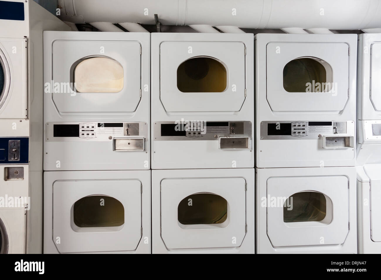 Coin Operated Laundry Machines Stock Photo