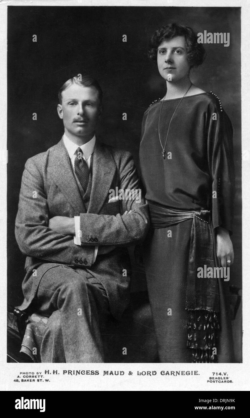 Princess Maud and Lord Carnegie. Stock Photo