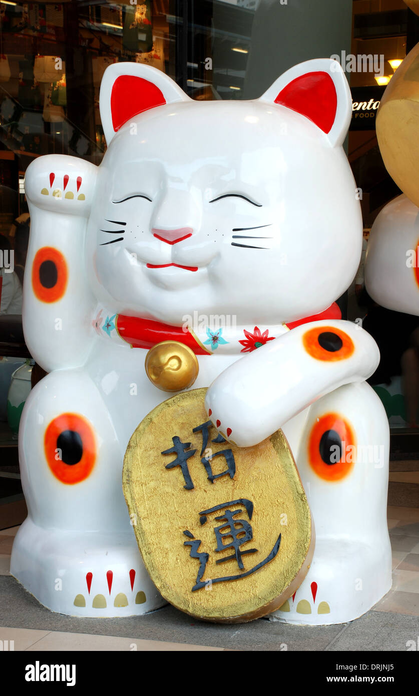 Lucky cat belief of Japanese Stock Photo Alamy
