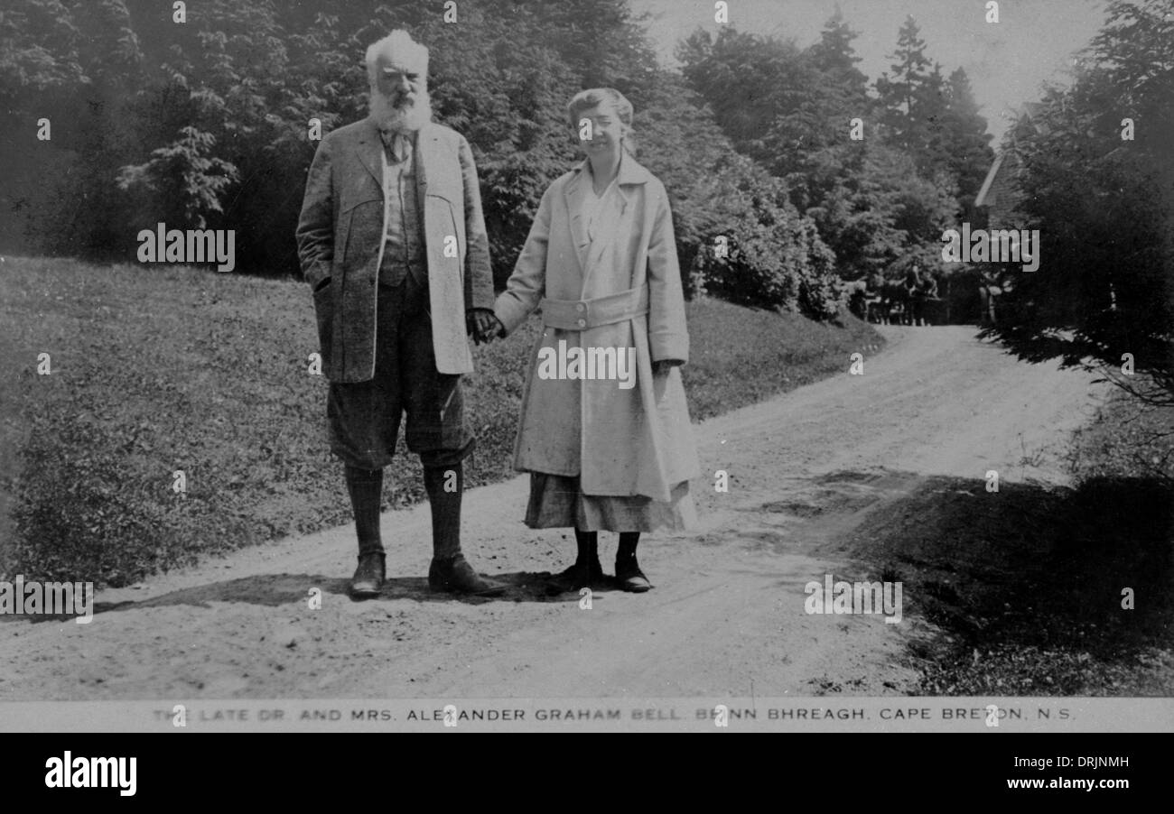 The late Dr and Mrs Alexander Graham Bell. Stock Photo