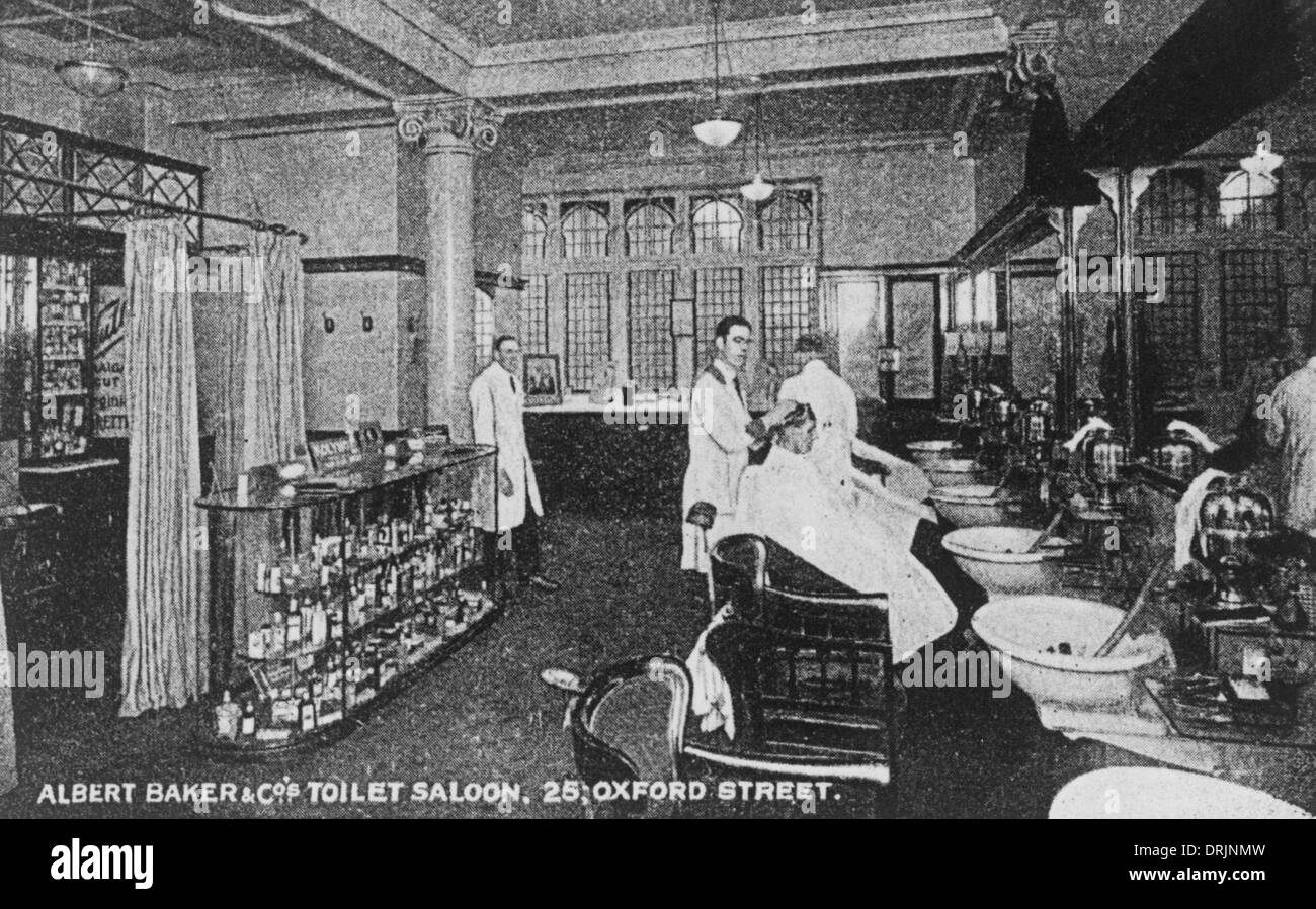 Albert Baker and Co.'s Toilet Salon. Hair salon Stock Photo Alamy